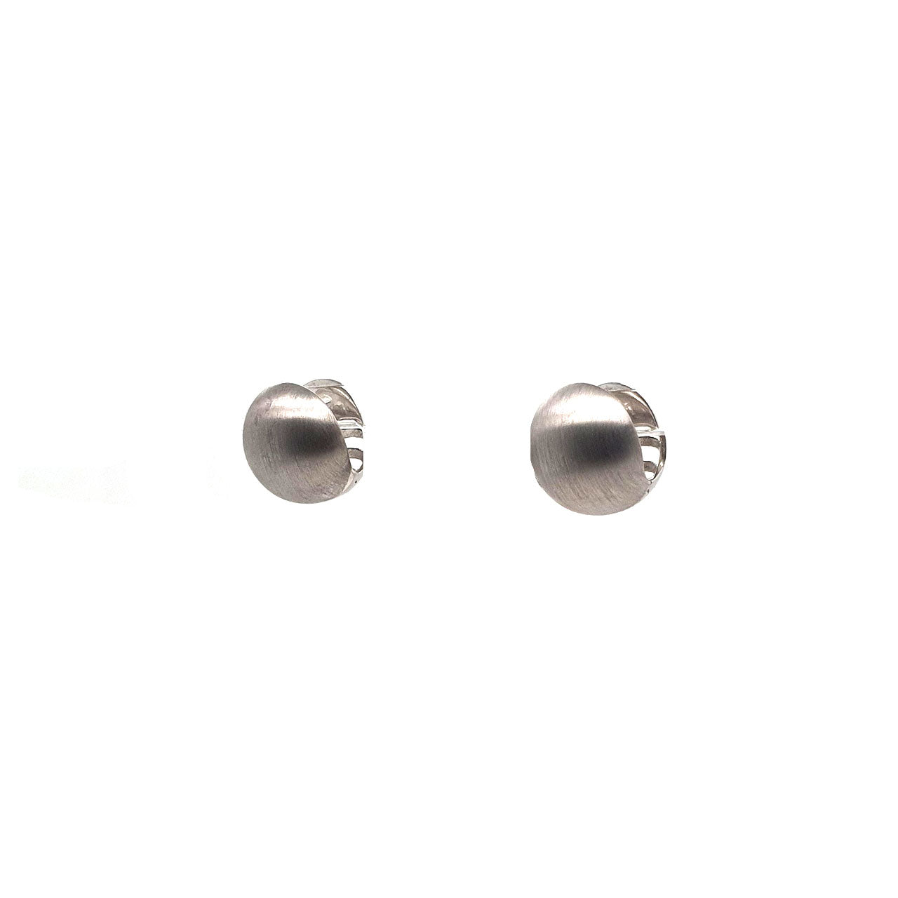 Sterling Silver Round Ball Huggie Earrings