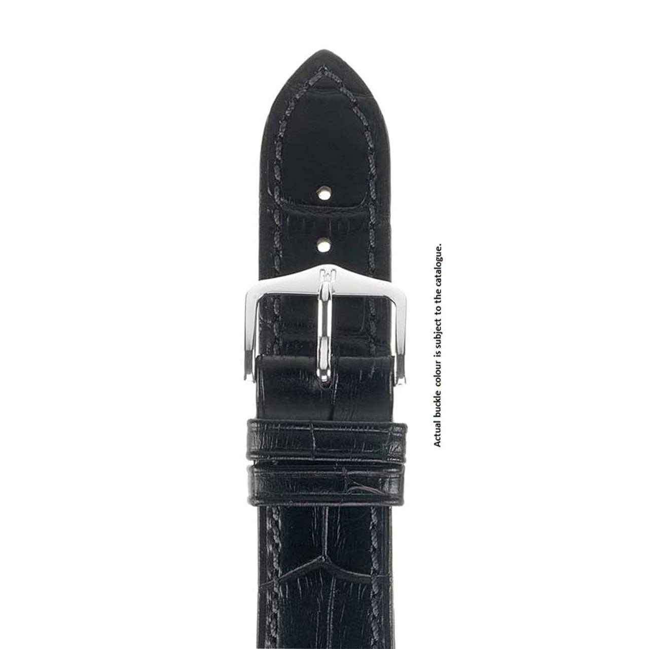 Duke - 20mm Black Long Leather Strap