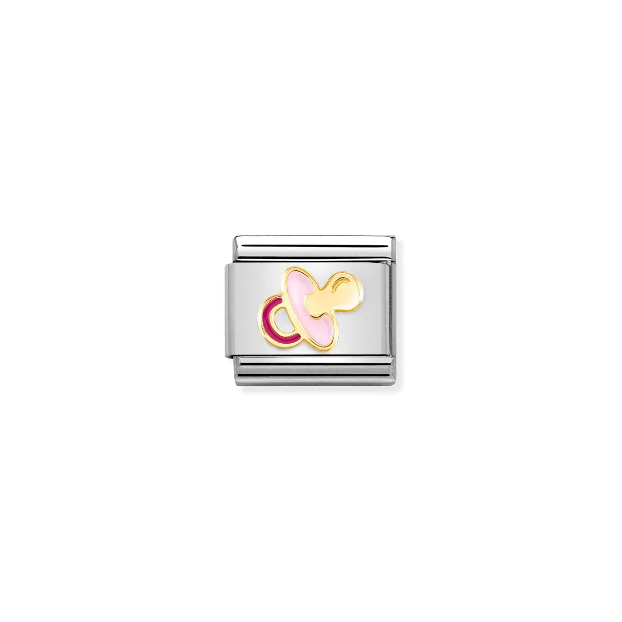 Composable Classic Link 030272/62 Pink Pacifier in 18k Gold & Enamel