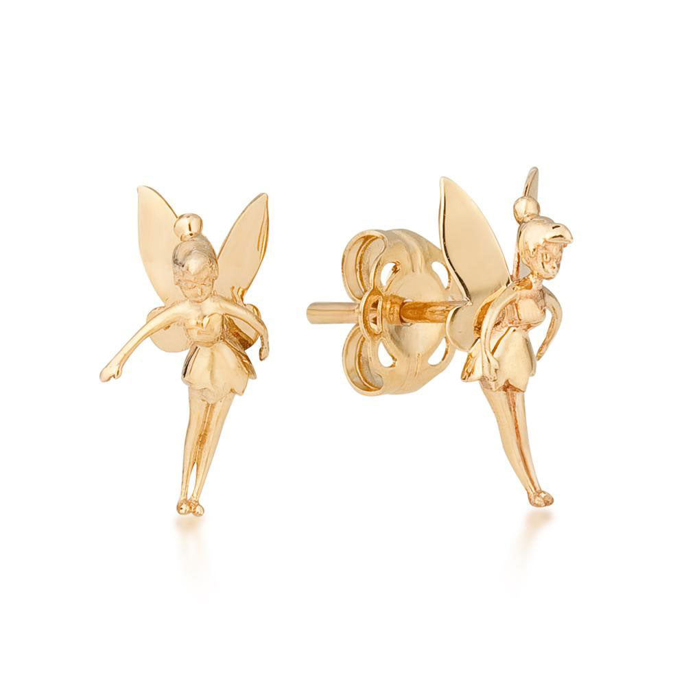 Disney - 9k Gold Tinker Bell Stud Earrings