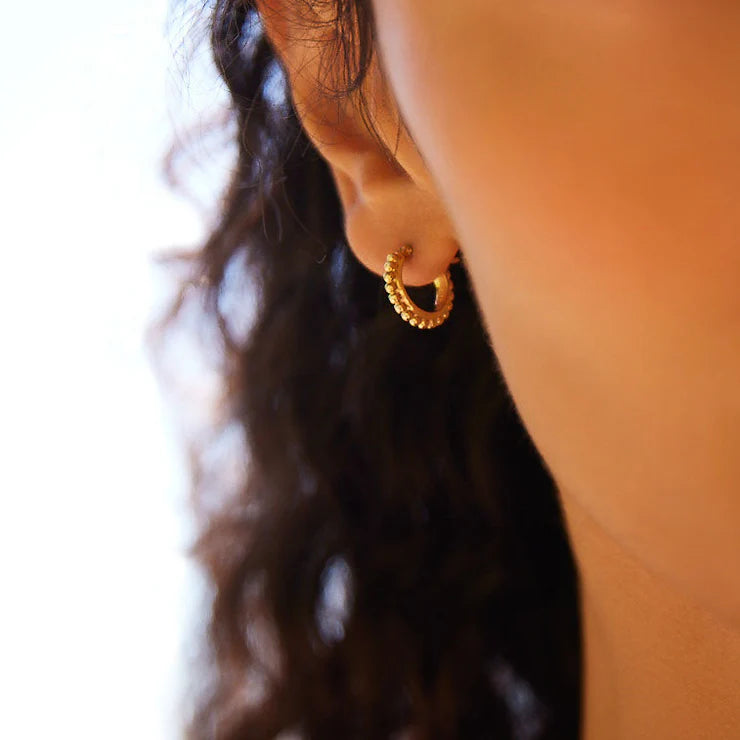 Chia Hoop Earrings - Gold Plated