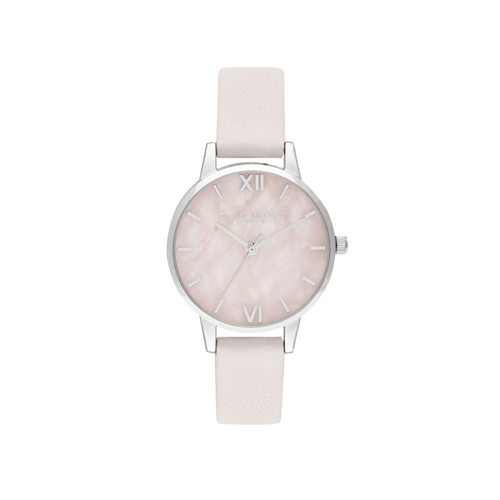 Midi Rose Quartz Blossom & Silver Watch