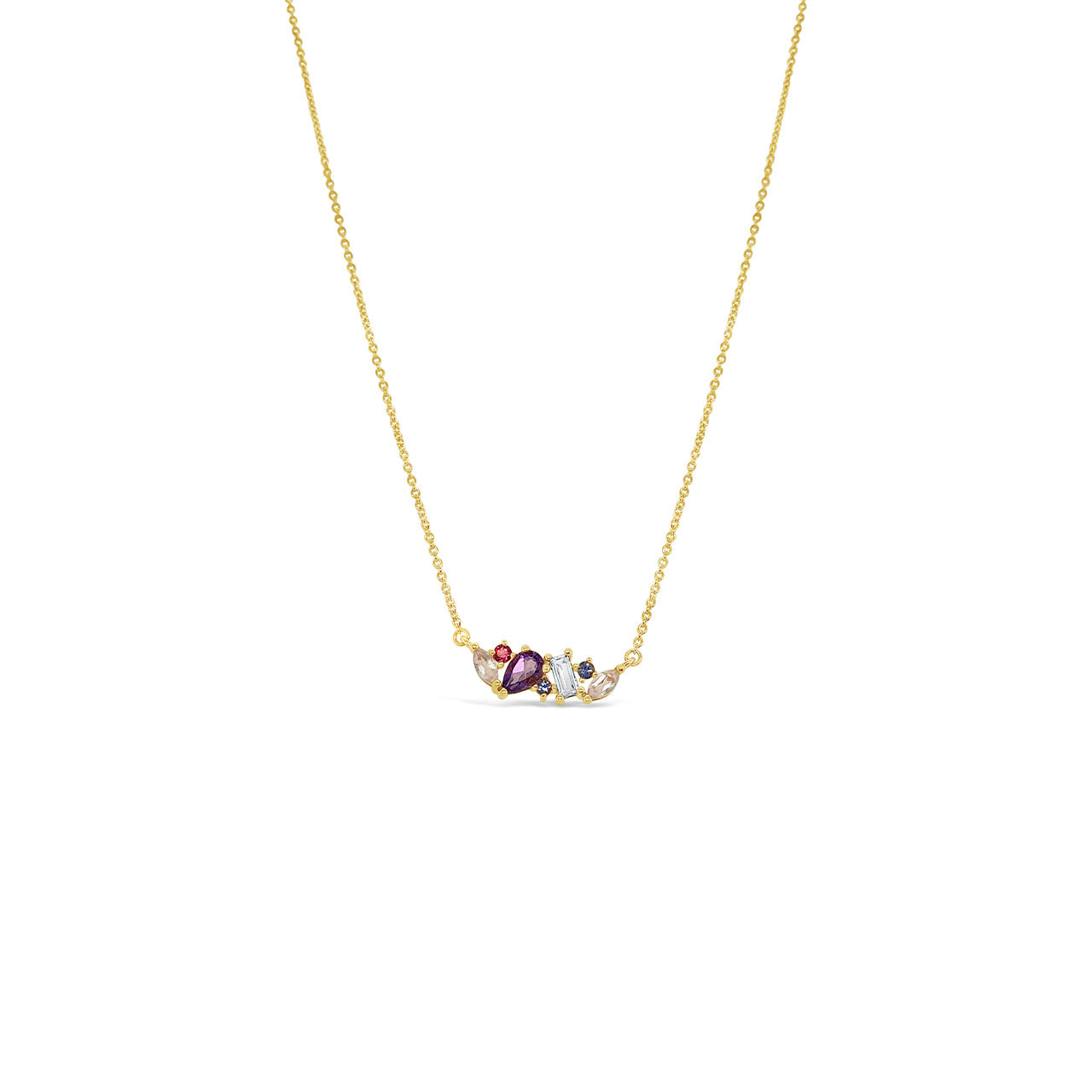 9k Yellow Gold Multistone Pendant