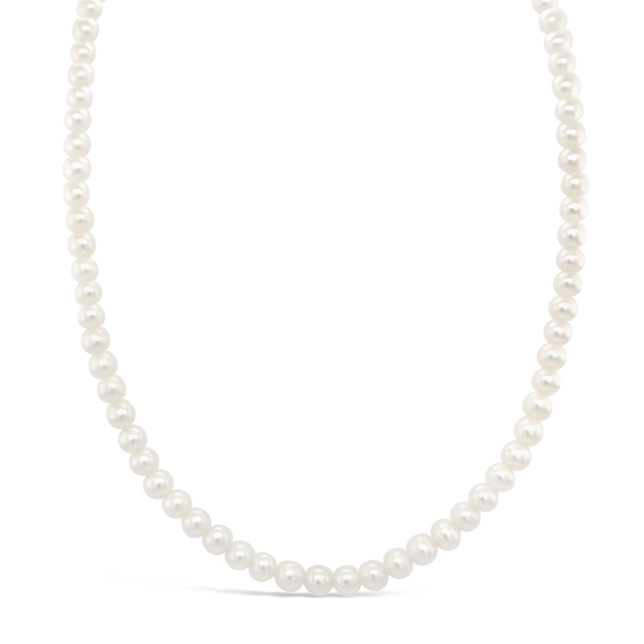 White Fresh Water Pearl Strand Necklace