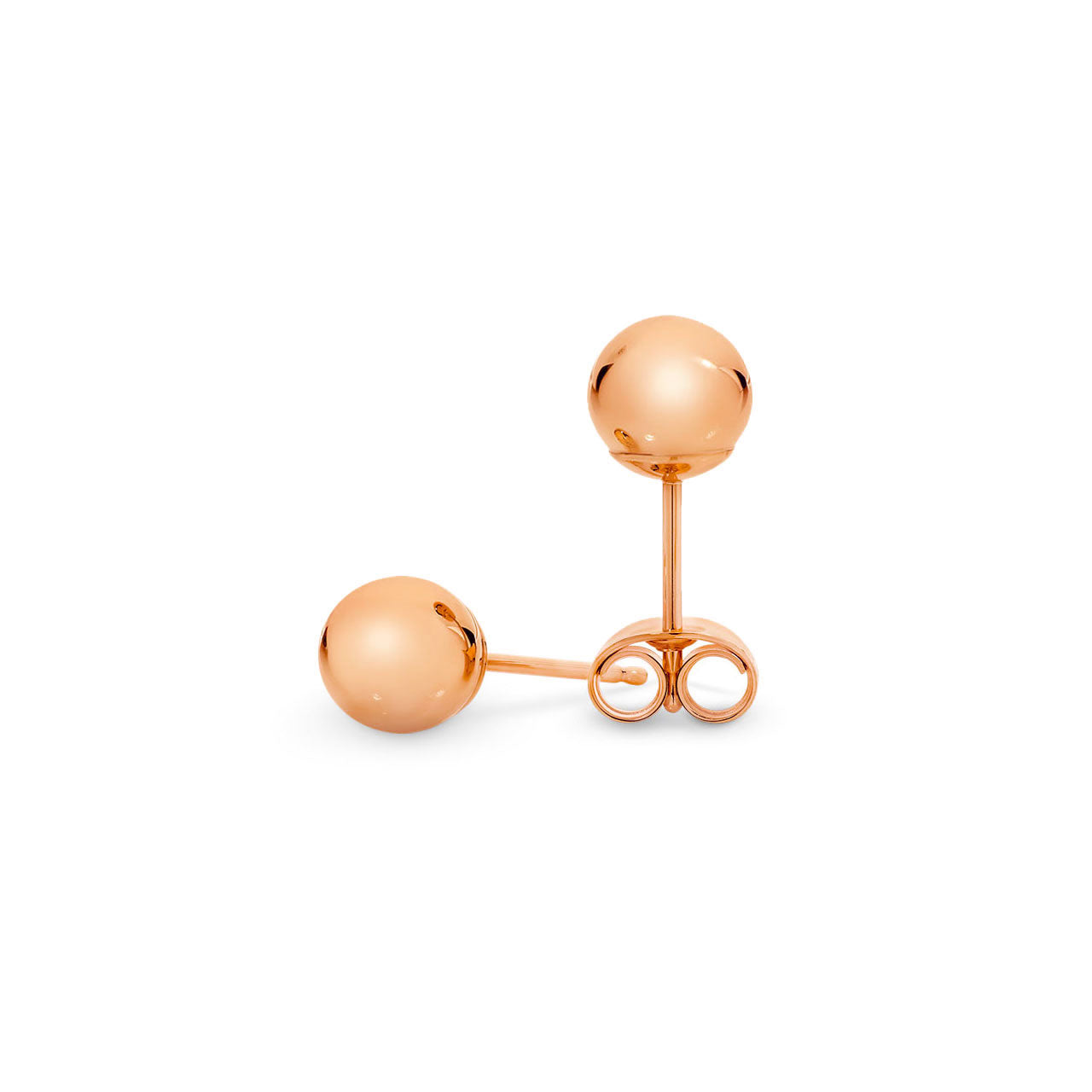 9k Rose Gold 6mm Ball Stud Earrings