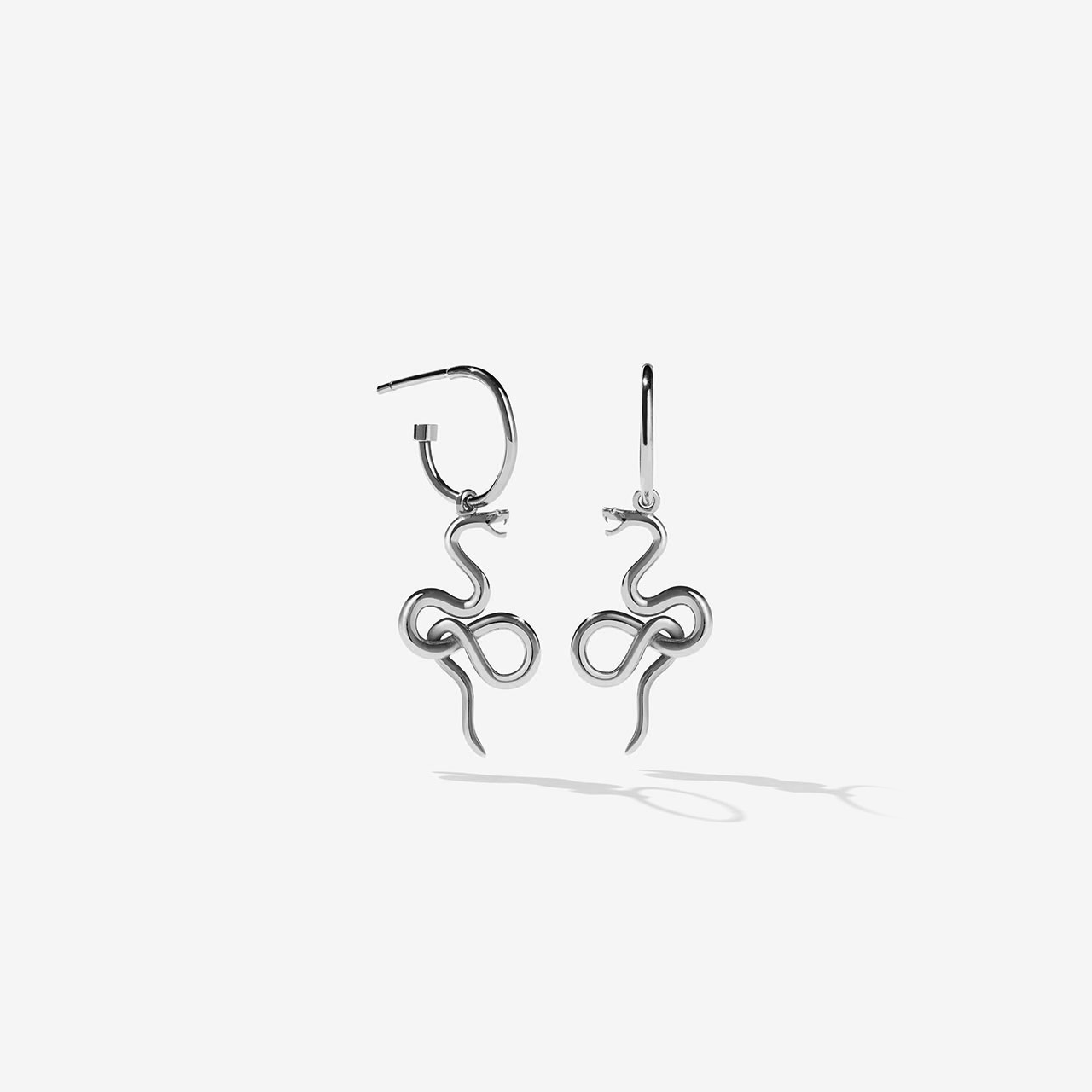 Sterling Silver Medusa Signature Hoop Earrings