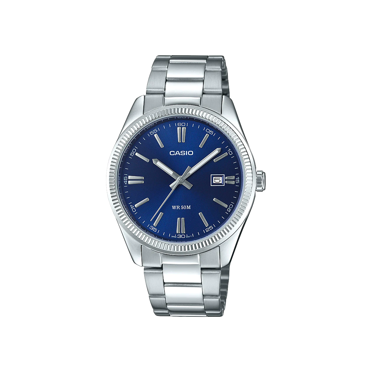 Casio Vintage Silver Blue Retro Classic Watch - MTP1302PD-2A