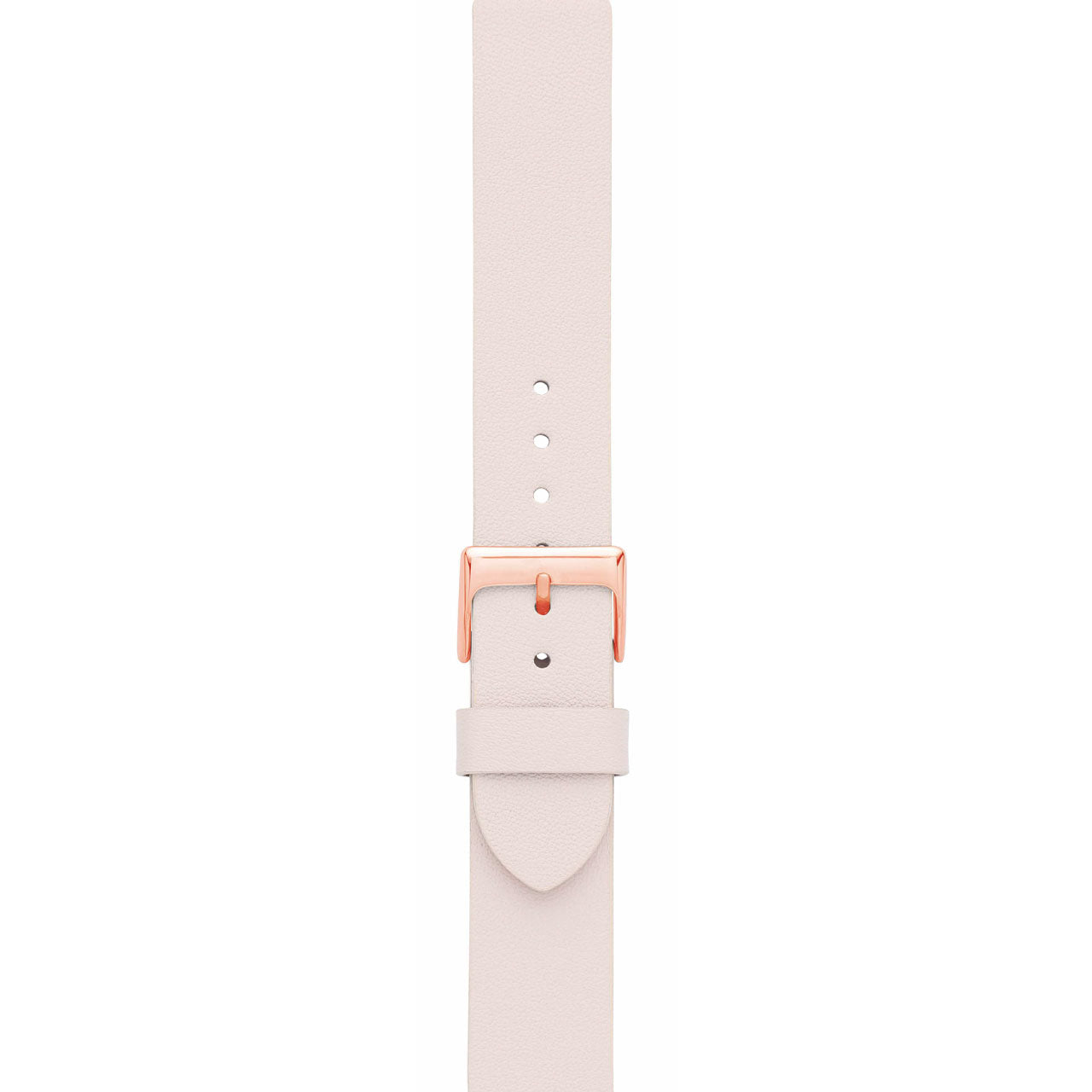 Light Pink 18mm Leather Watch Strap with Rose Gold Buckle