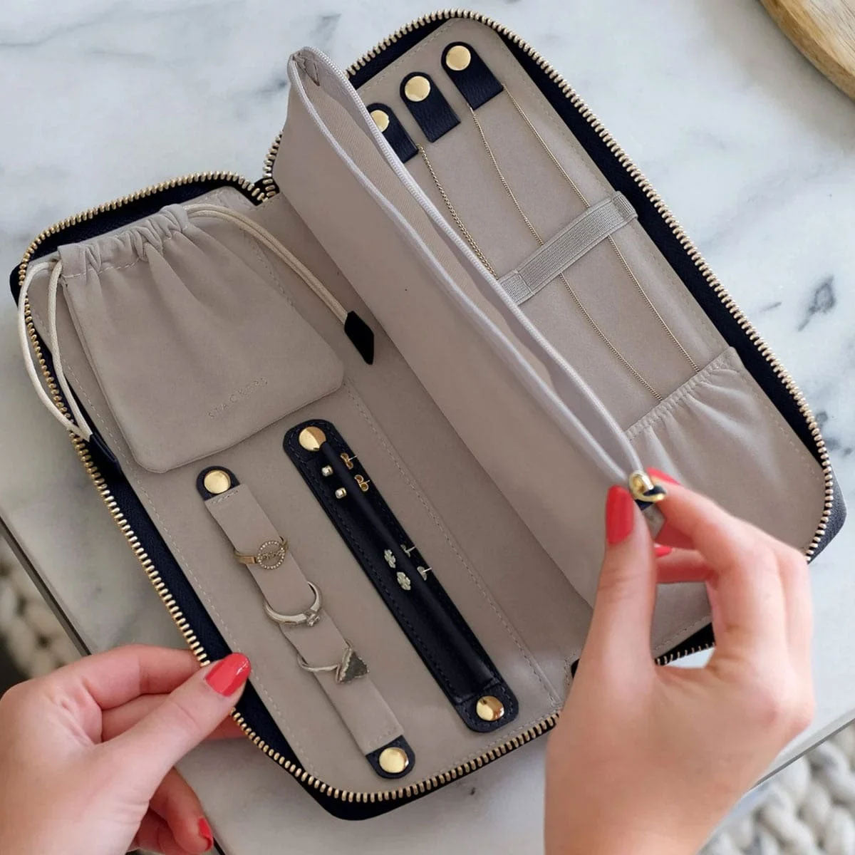Navy Blue Jewellery Wallet