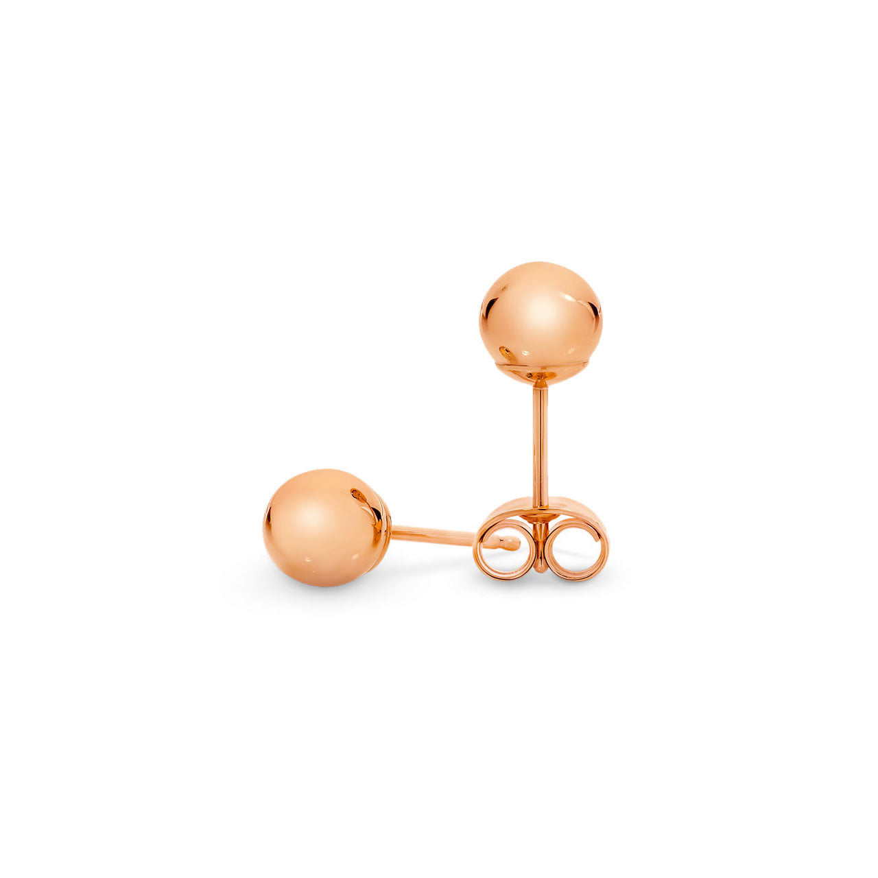 9k Rose Gold 5mm Ball Stud Earrings