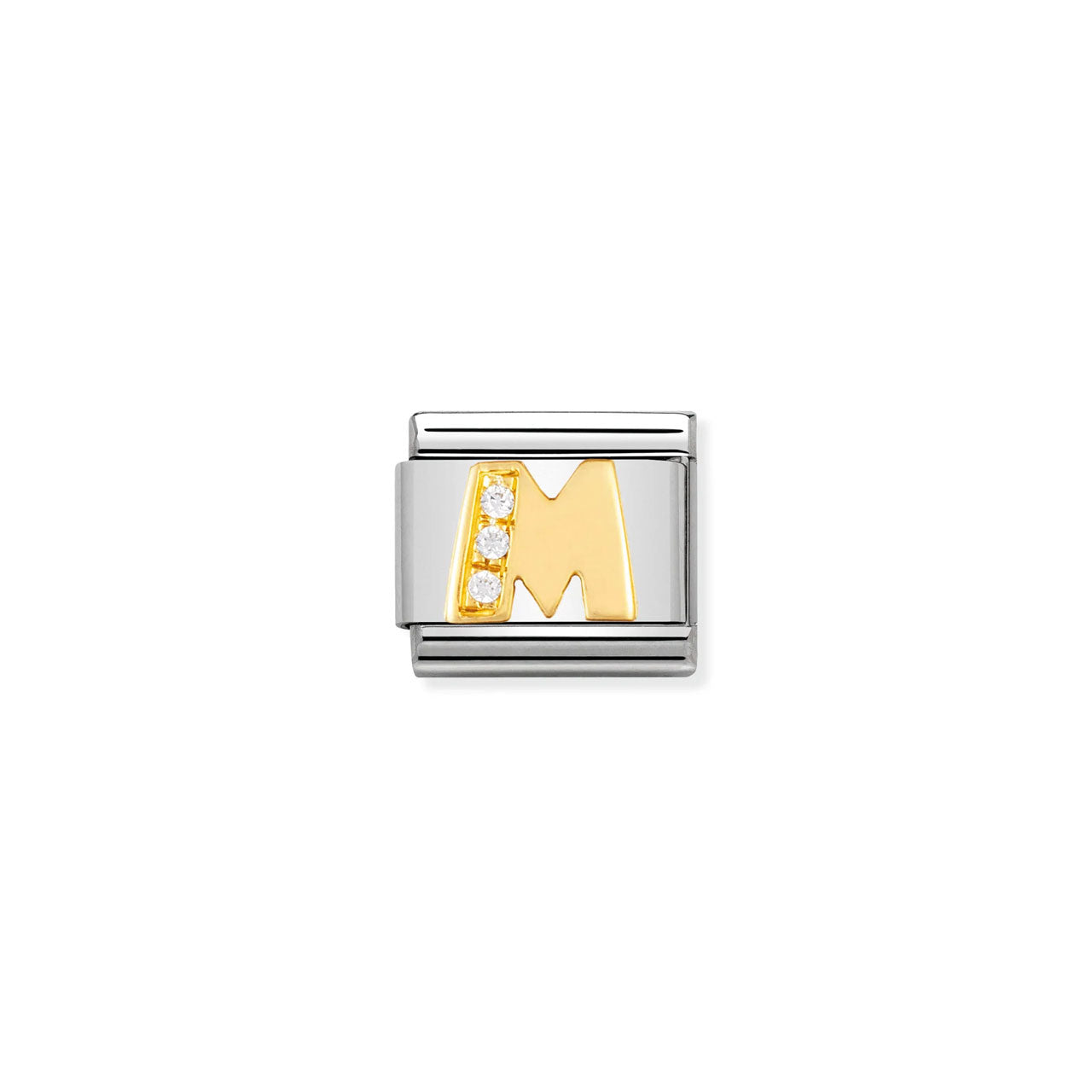 Composable Classic Link 030301/13 Letter M In 18K Gold And CZ