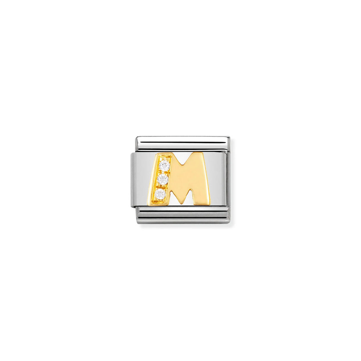 Composable Classic Link 030301/13 Letter M In 18K Gold And CZ