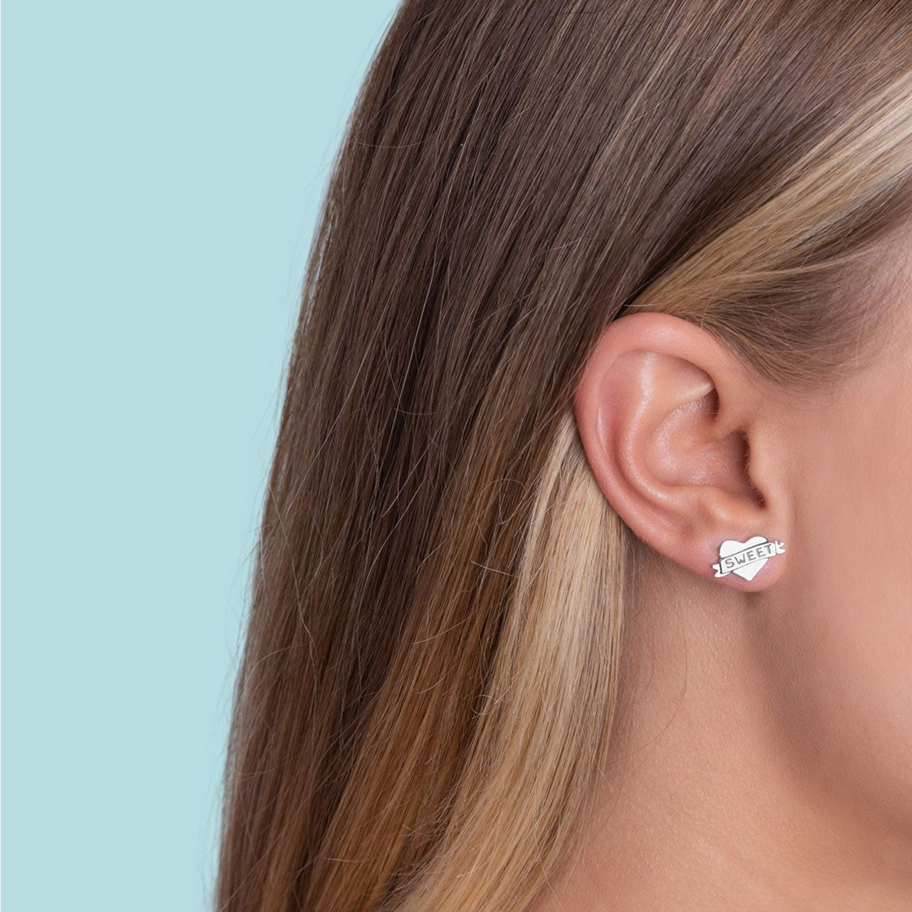 Sterling Silver Lil Sweetheart Studs