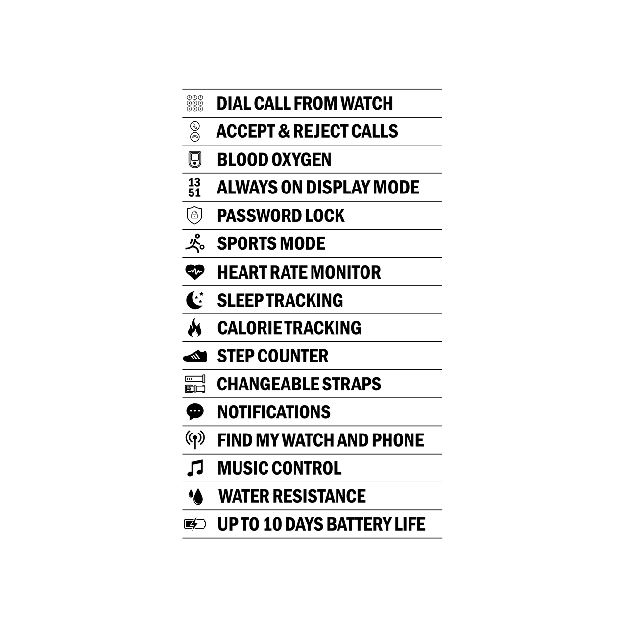 Sekonda Connect Smart Watch | Silver Alloy Case & Black Silicone Strap | 40622