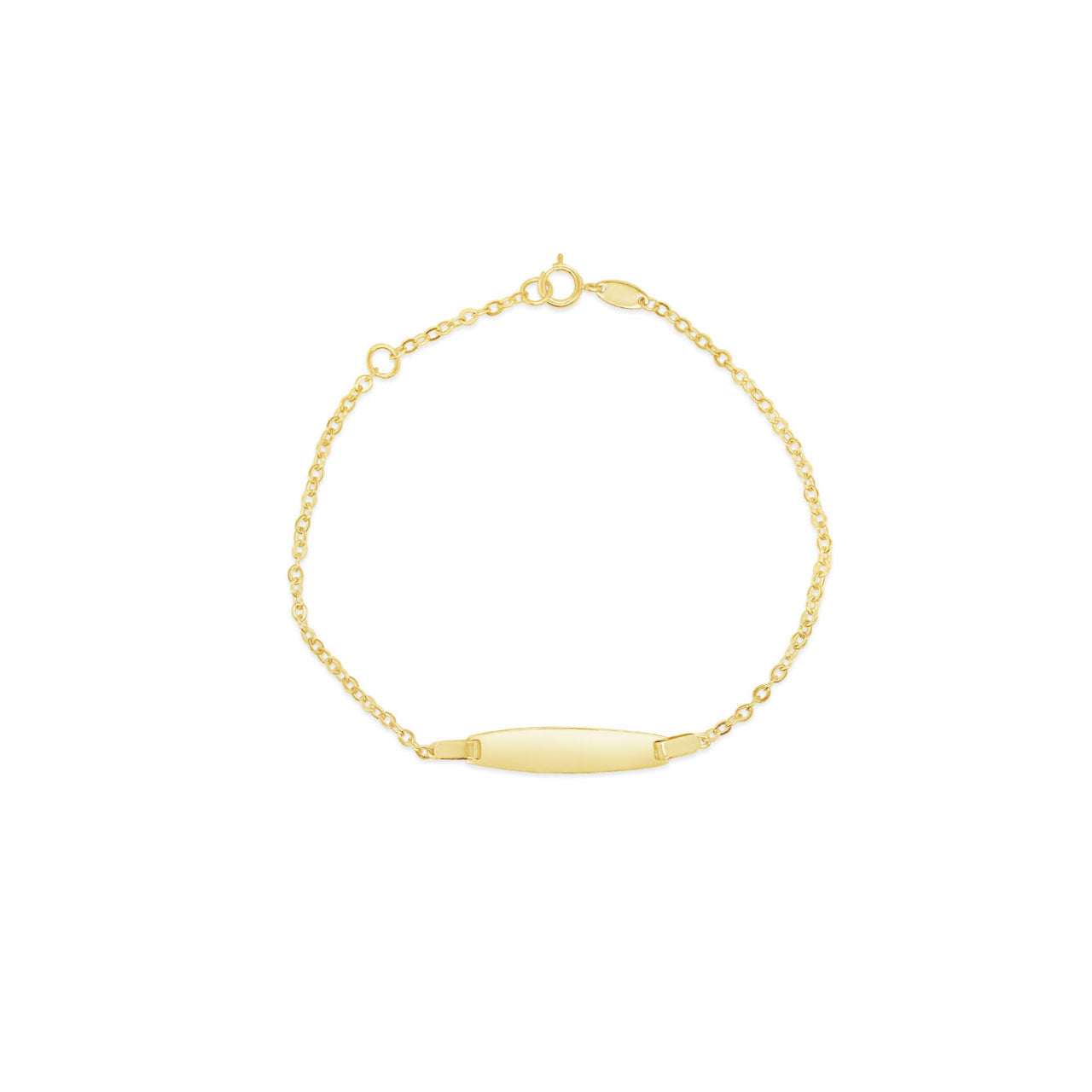 9k Yellow Gold 19cm Ladies Trace Chain 5mm ID Bracelet