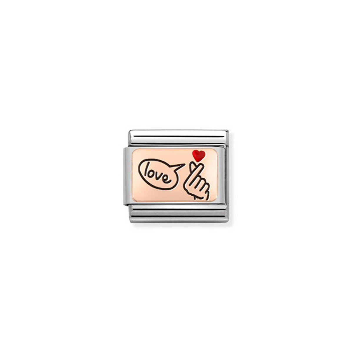 Composable Classic Link 430201/19 Finger Snap Love In 9K Rose Gold