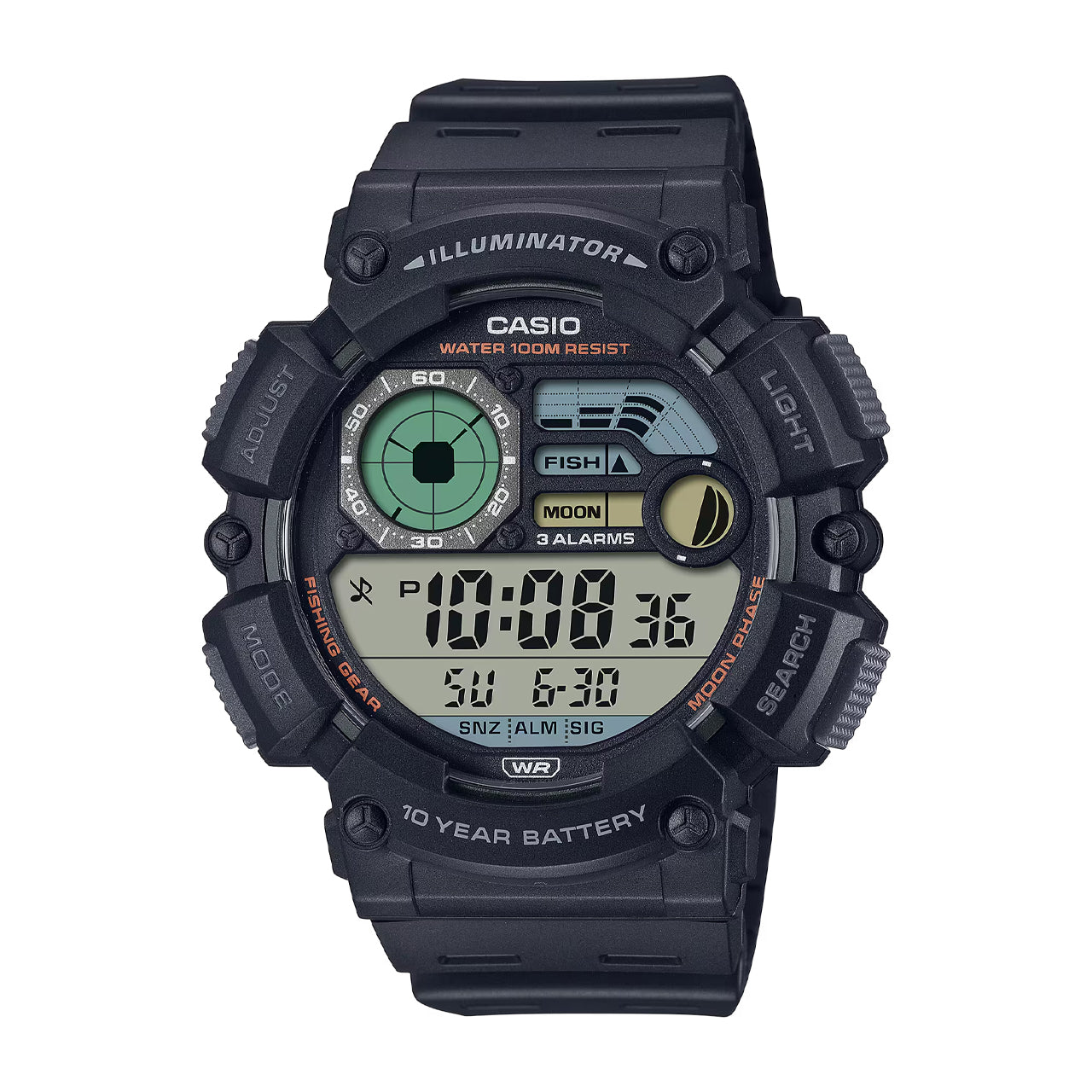 Casio Mens Digital in Black - WS1500H-1A