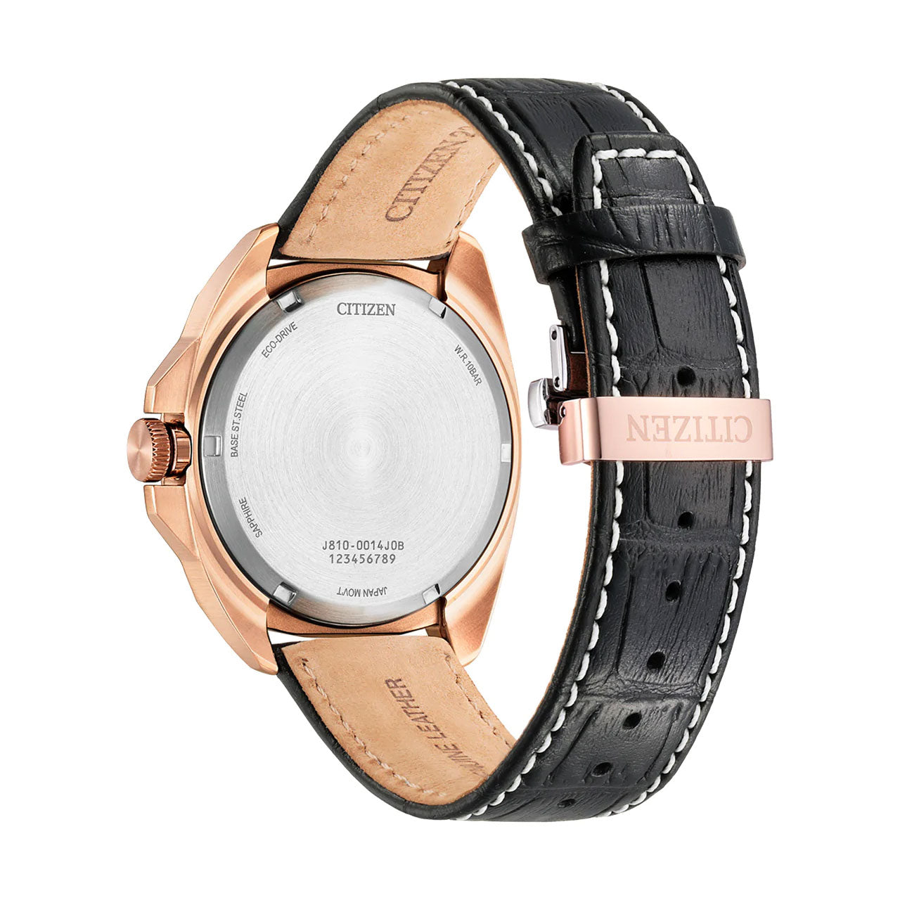 Citizen - Mens Rose Gold Steel Eco-Drive Dress Watch - AW1723-02E