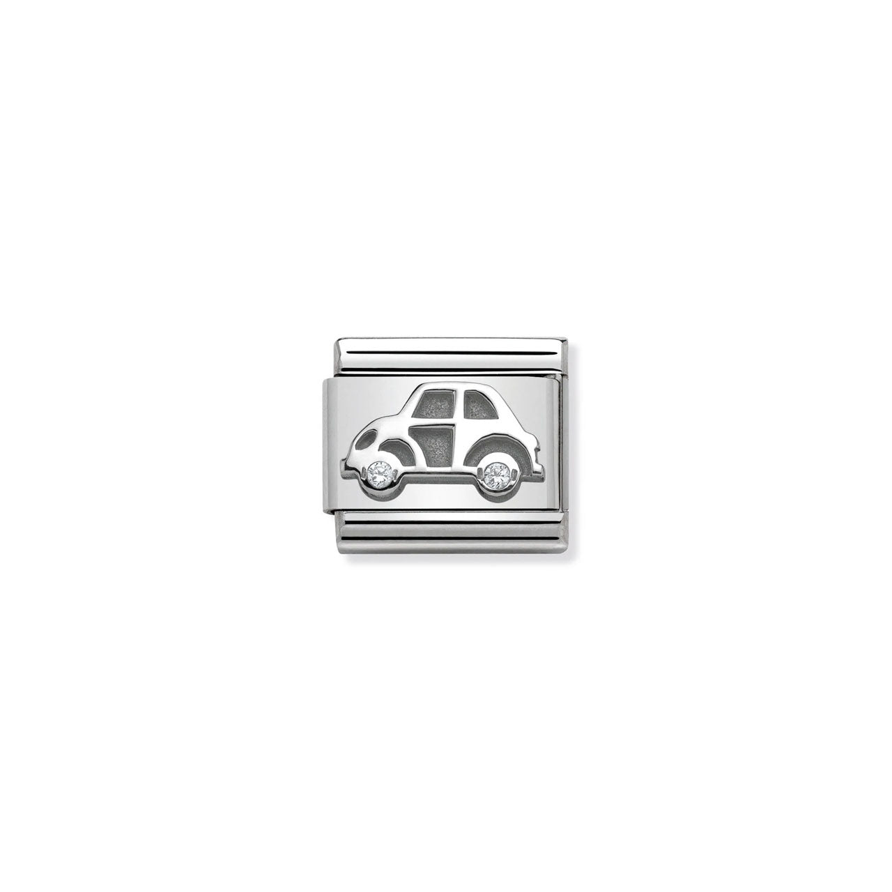 Composable Classic Link 330311/05 Car With White CZ In 925 Silver