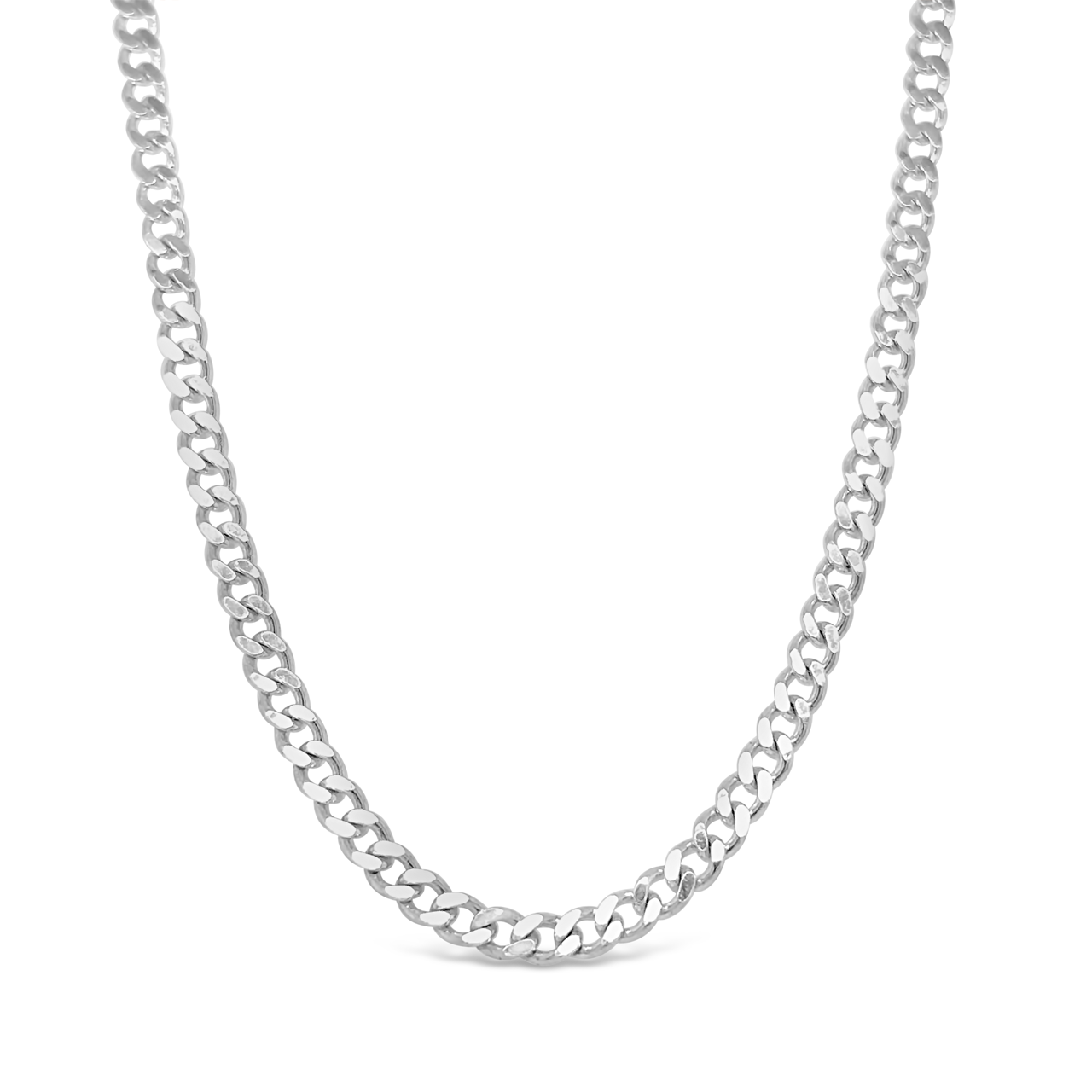 45cm Sterling Silver V304 Diamond Cut Curb Chain
