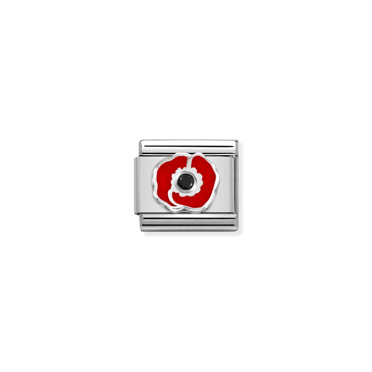Composable Classic Link 330305/17 Poppy CZ & Enamel in Silver