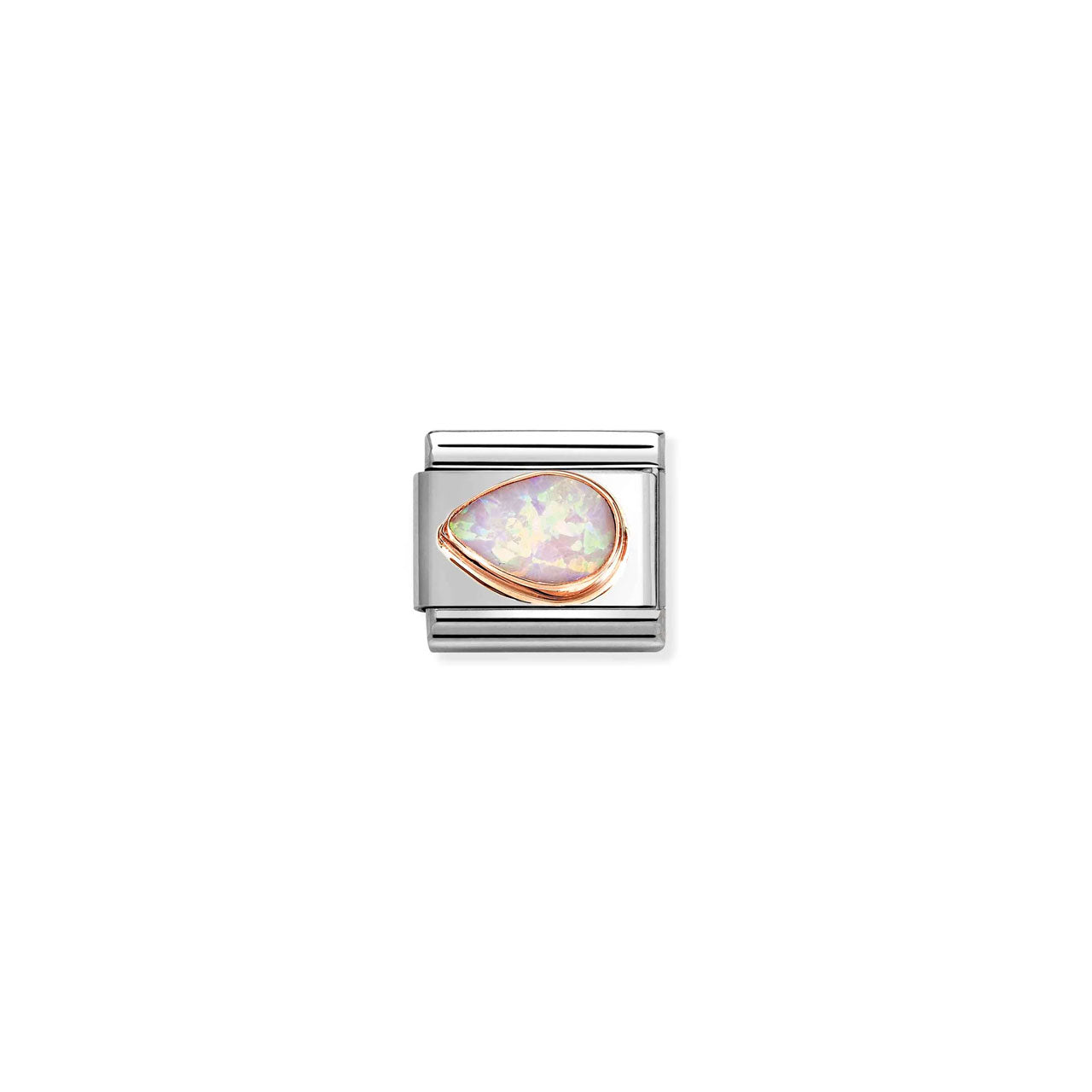 Composable Classic Link 430513/38 Pink Opal Drop Left In 9K Rose Gold