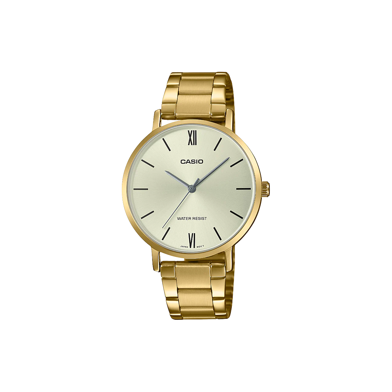 Casio Ladies Analogue Gold Watch - LTPVT01G-9B
