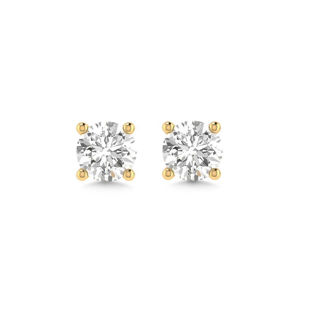 9k Yellow Gold 0.25ct Solitaire Diamond Earrings