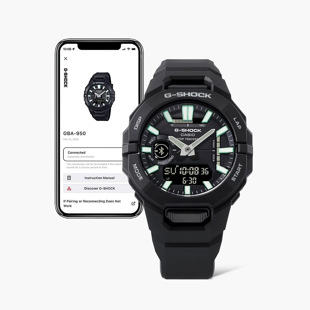 G-Shock G-Squad Series Black Watch - GBA950-1A