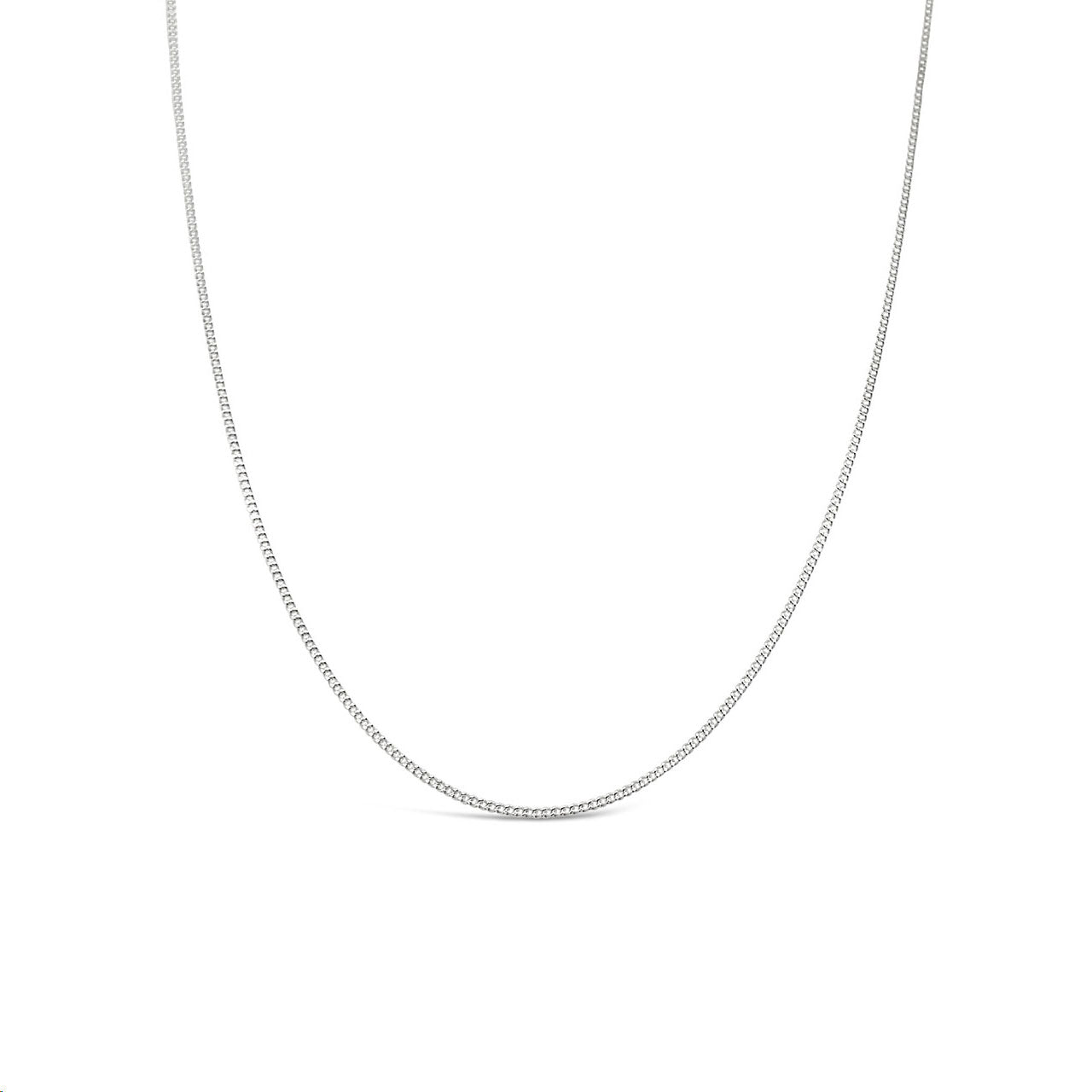 45cm Sterling Silver CD30 Diamond Cut Curb Chain