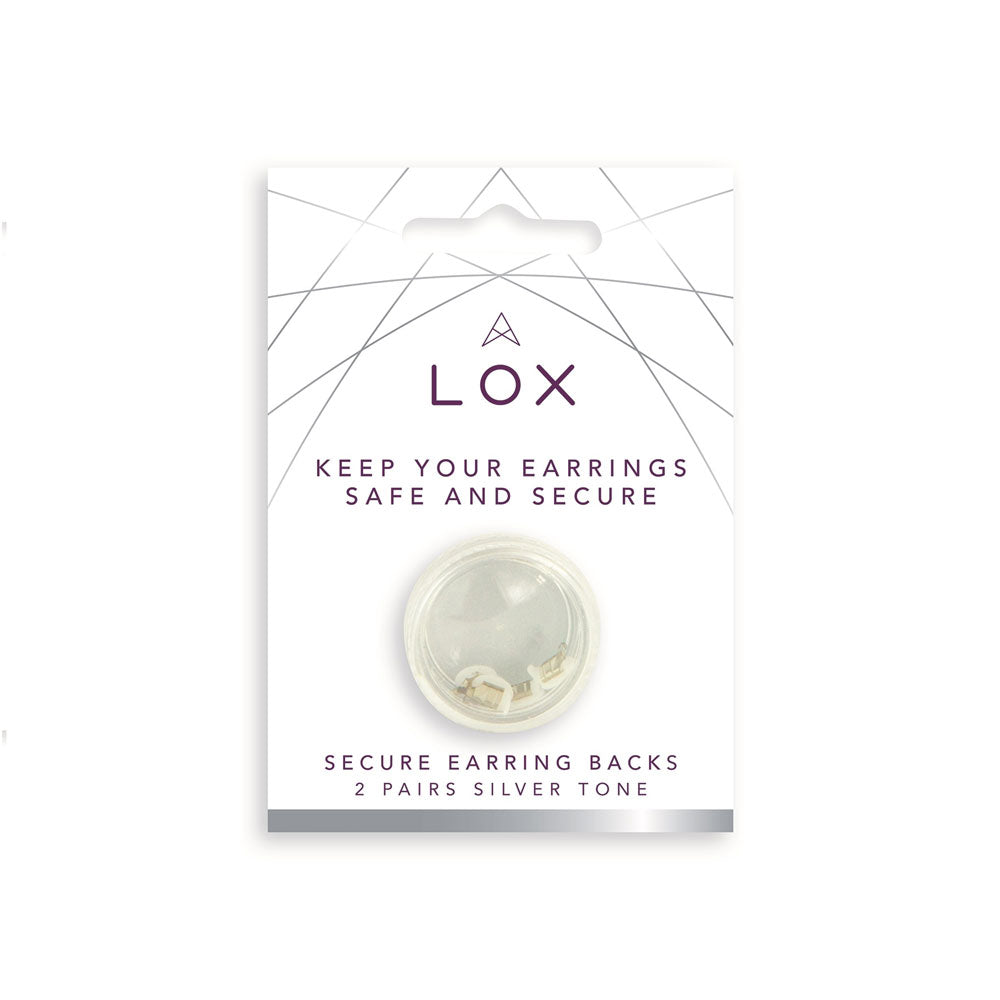Lox Secure Earring Backs - Silver