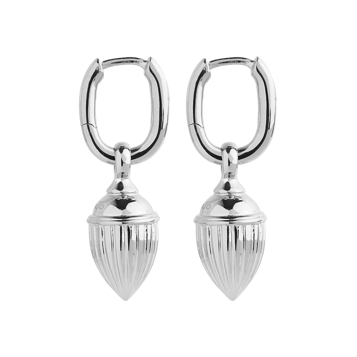 Raya Ridged Pod Huggie Earrings