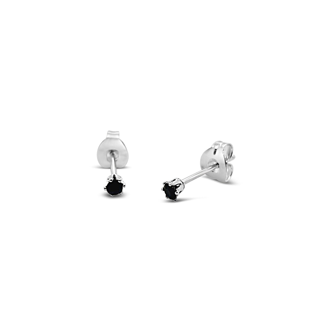 Sterling Silver 6 Claw 2mm Sapphire Stud Earrings