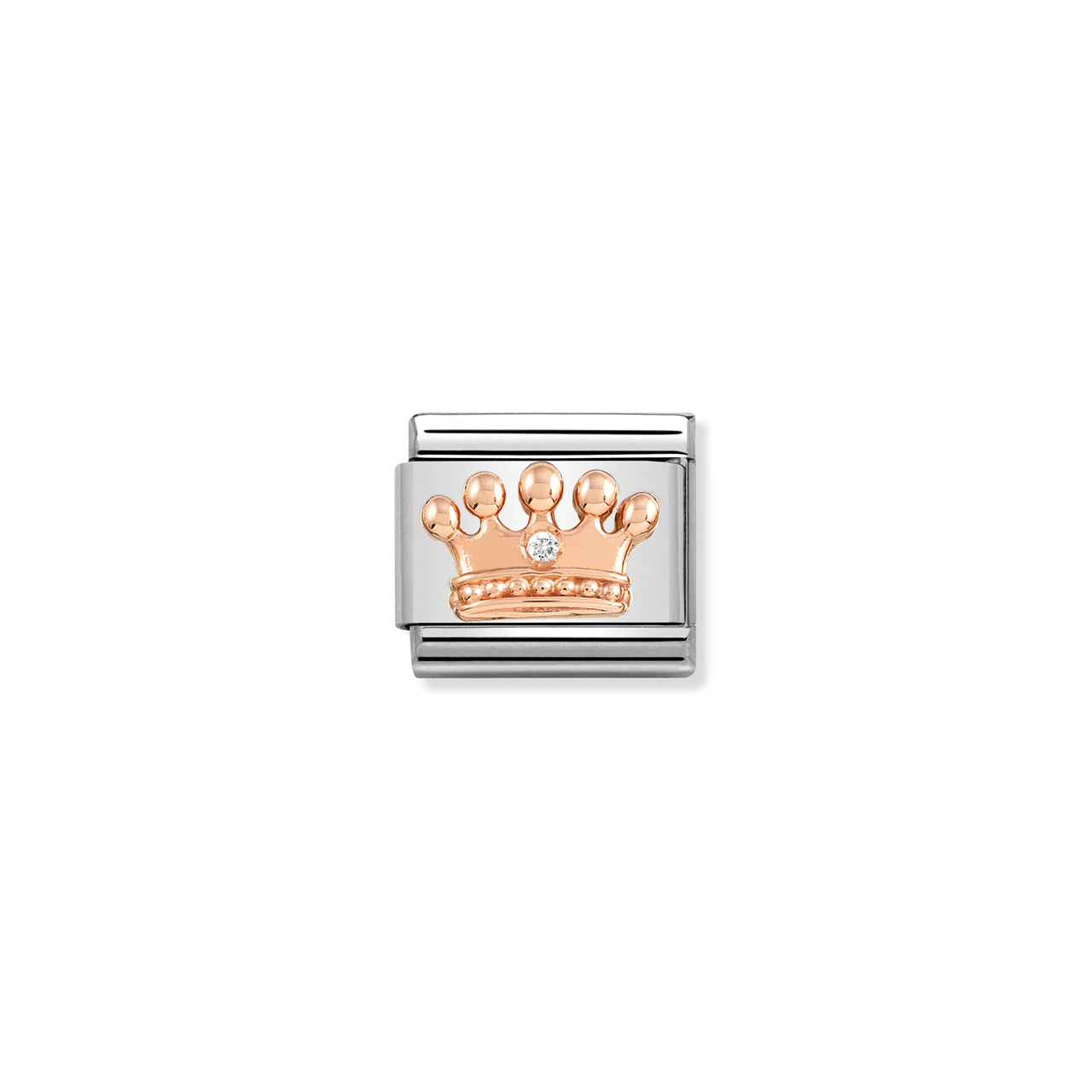 Composable Classic Link 430305/24 Rose Gold Crown with CZ
