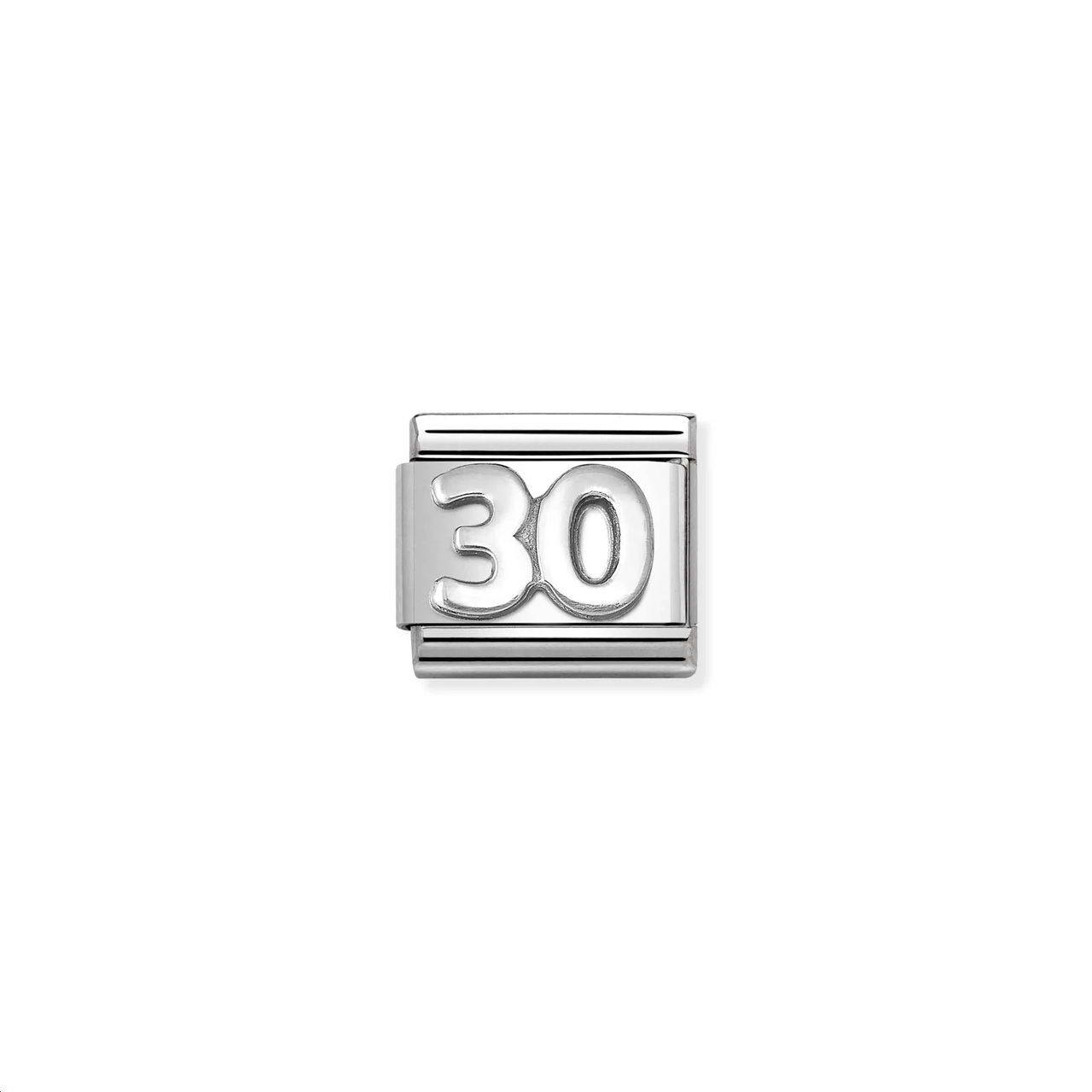 Composable Classic Link 330101/58 Number 30 In 925 Silver