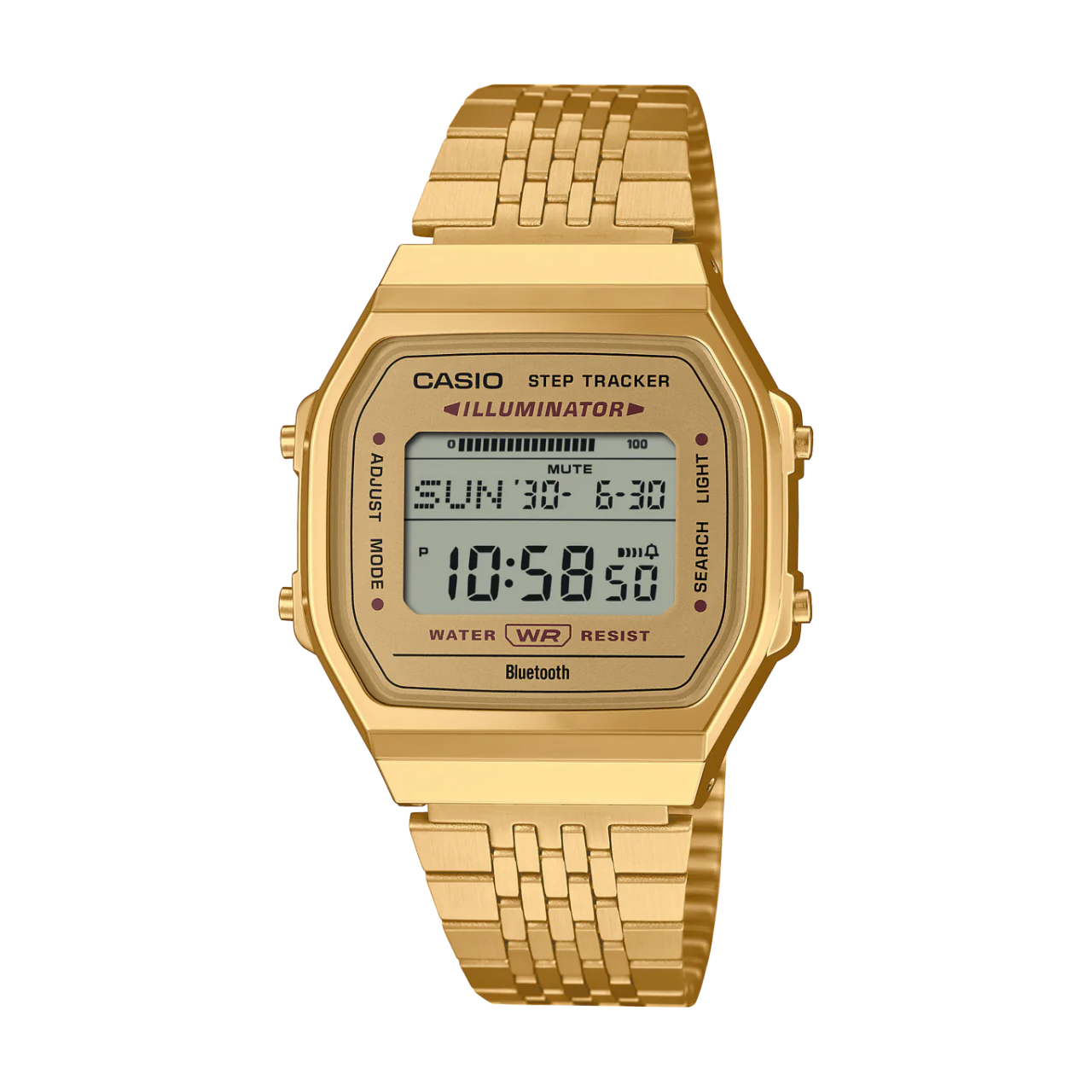 Casio Digital Vintage Gold Step Counter Watch - ABL100WEG-9A