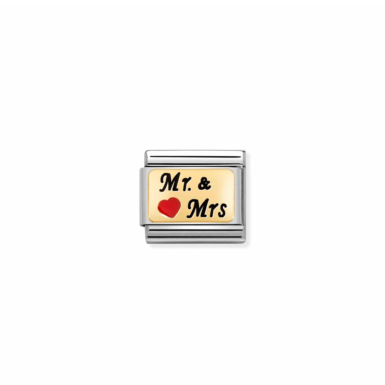 Composable Classic Link 030284/53 Mr & Mrs In Gold & Red Enamel