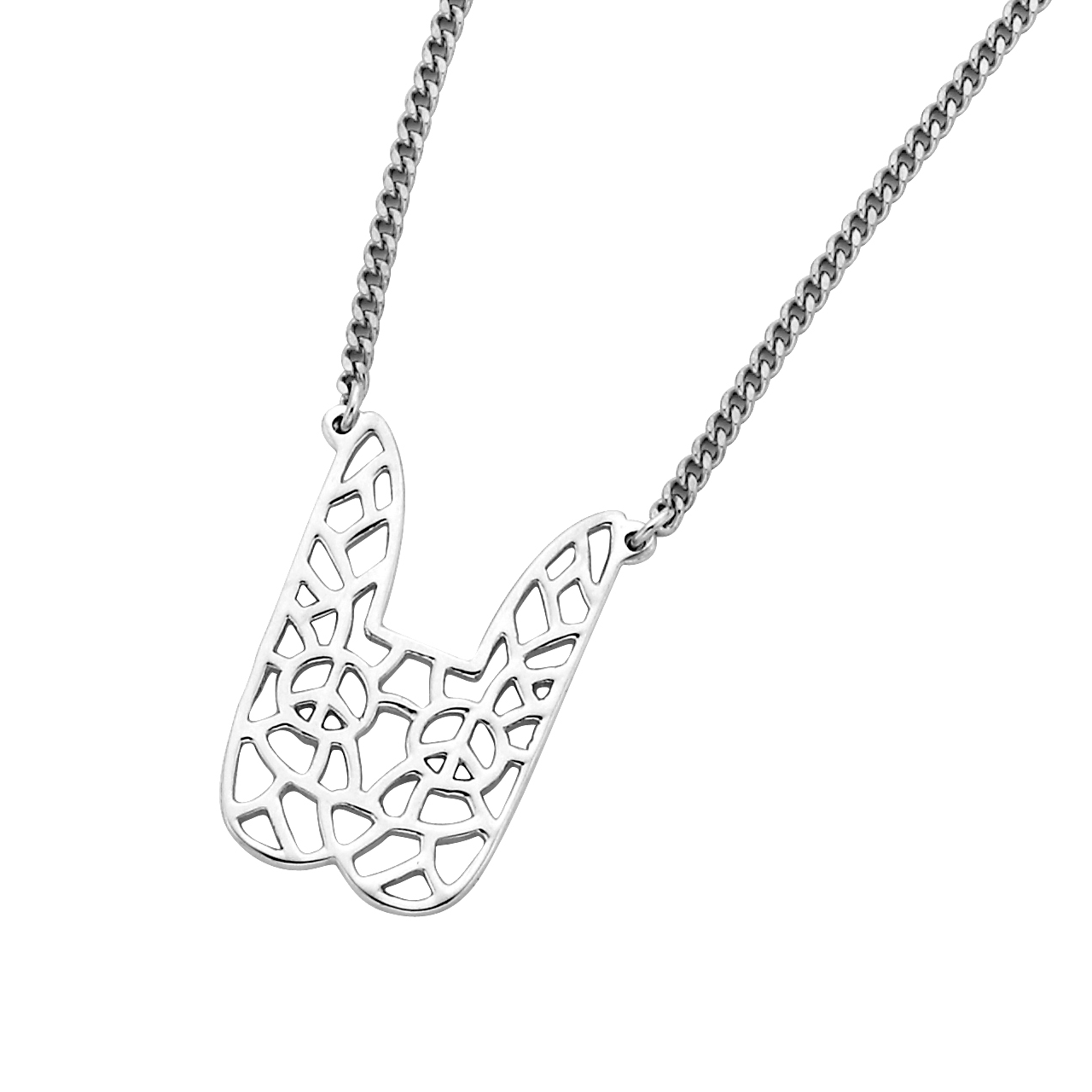 Sterling Silver Filigree Bunny Necklace