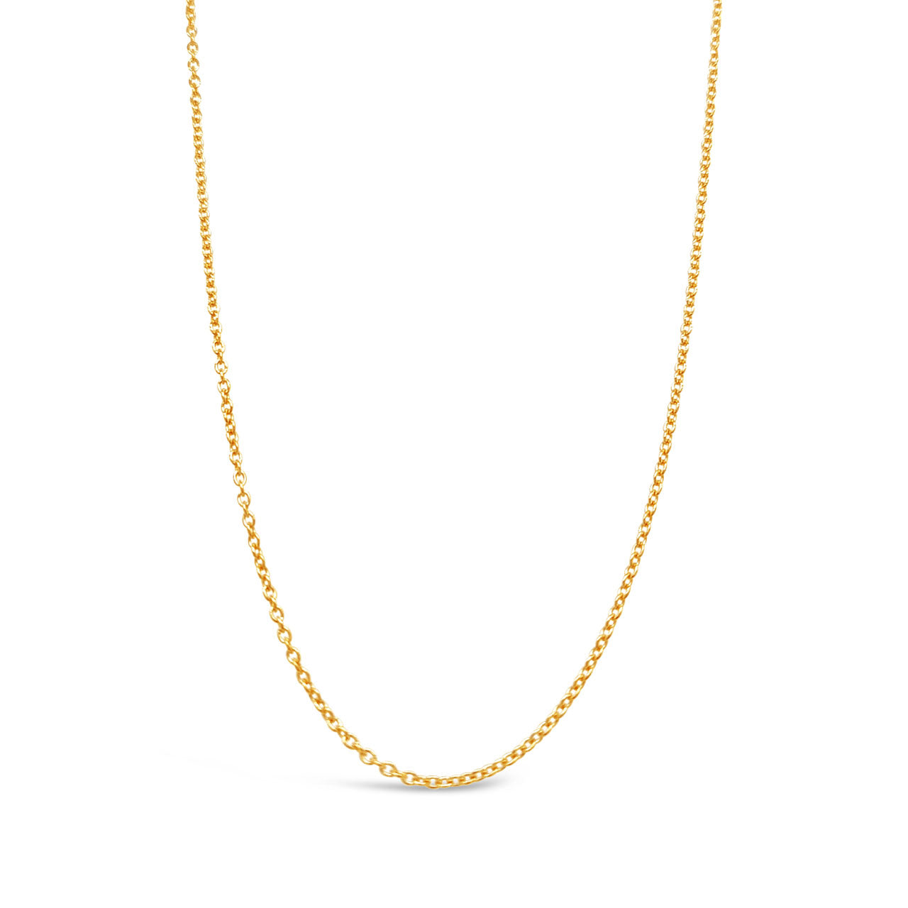 45cm 9k Yellow Gold RCA30 Plain Cable Chain