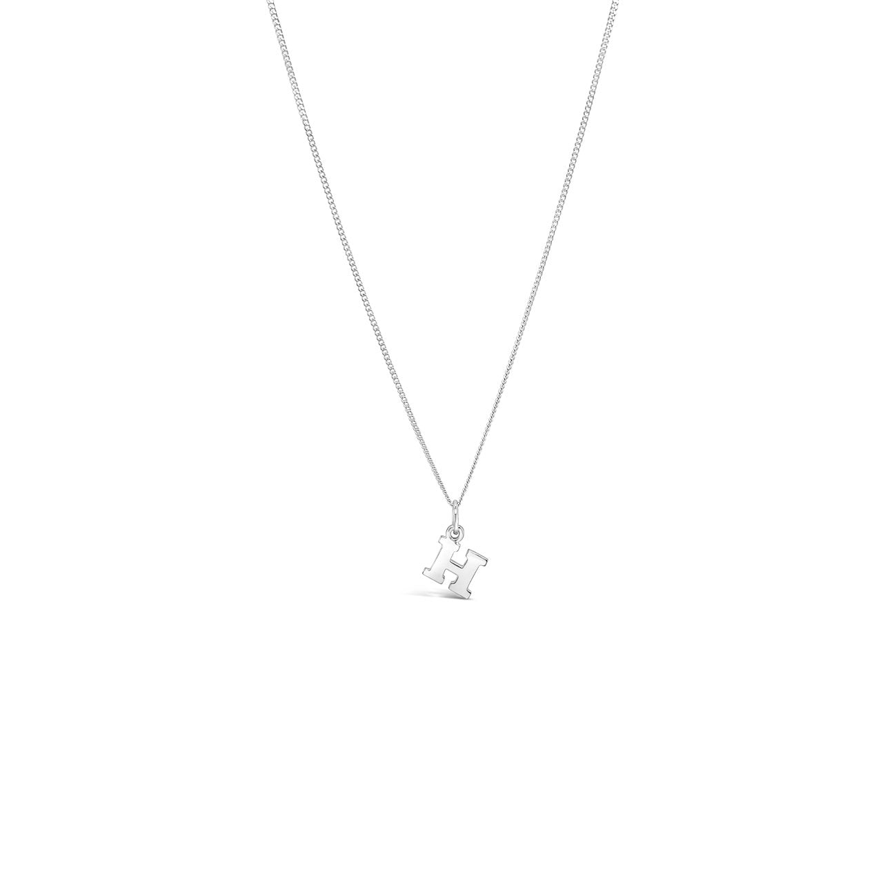 Sterling Silver Letter H Pendant