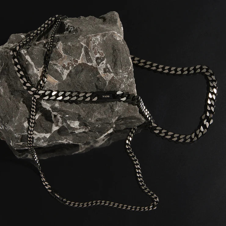 Nero Men’s Steel Curb Chain Necklace (Bold)