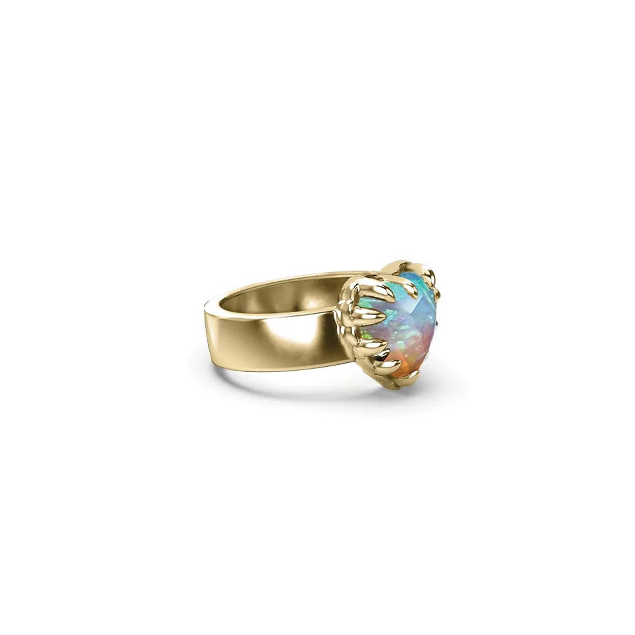 Love Claw Ring Bello Opal - Gold Plated
