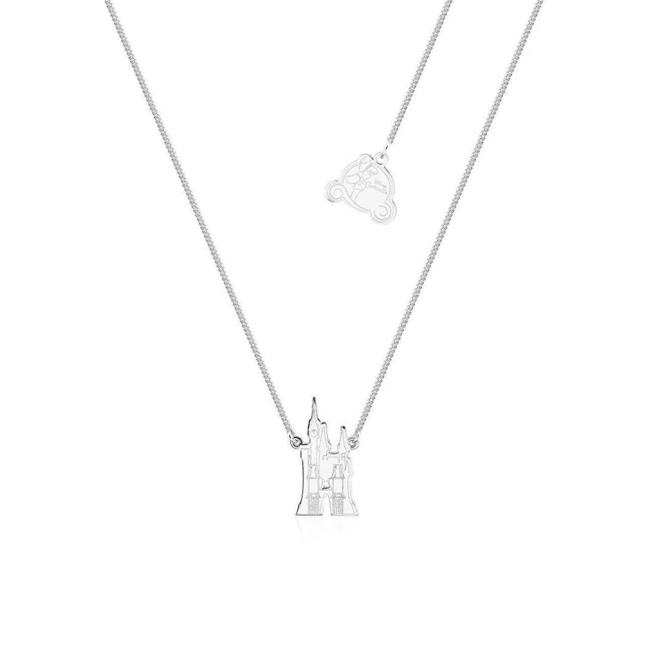 Disney - Cinderella Castle Necklace - Silver