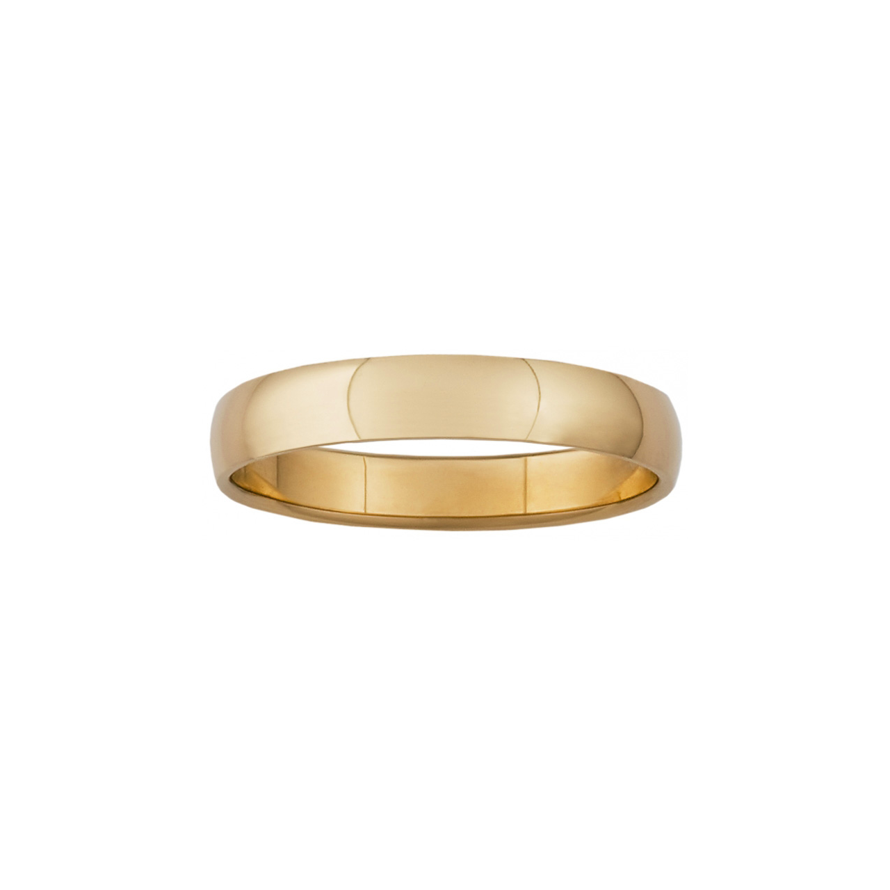 9k Yellow Gold Soft Fit Half Round Wedding Band