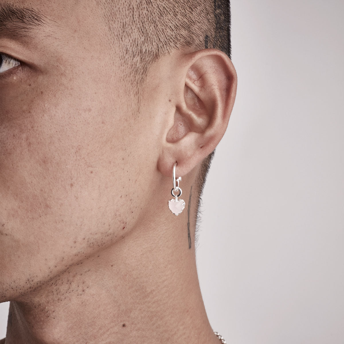 Love Anchor Earrings - Rose Quartz