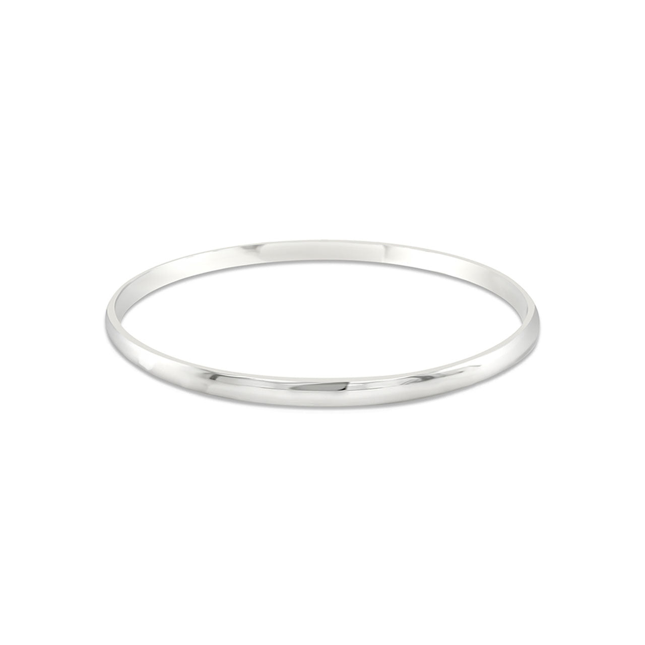 Sterling Silver Half Round 7 1/2" Golf Style Bangle