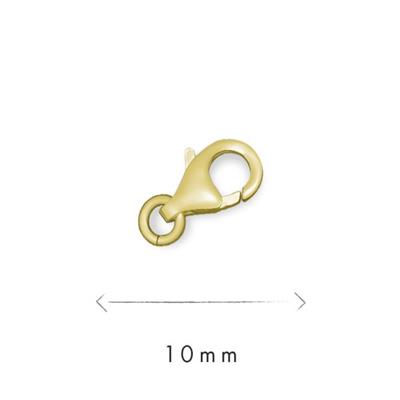 9k Yellow Gold 10mm Parrot Clasp