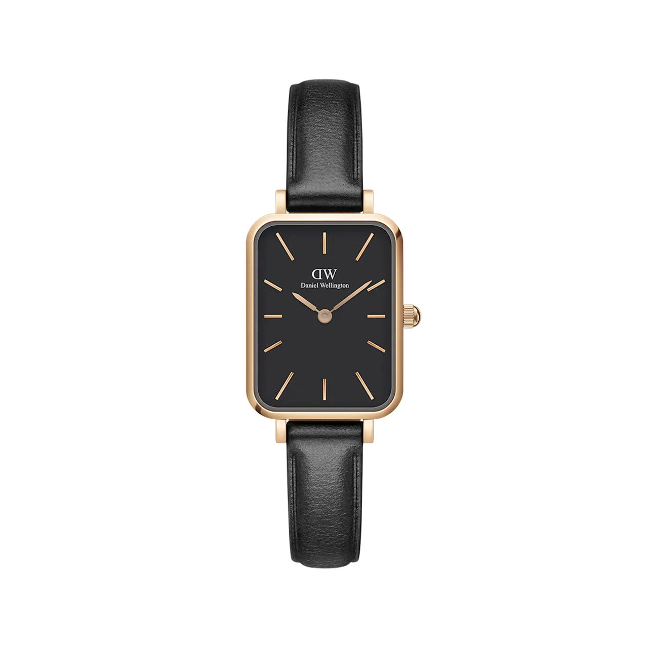 Quadro Pressed Sheffield - Black, Rose Gold & Green Watch