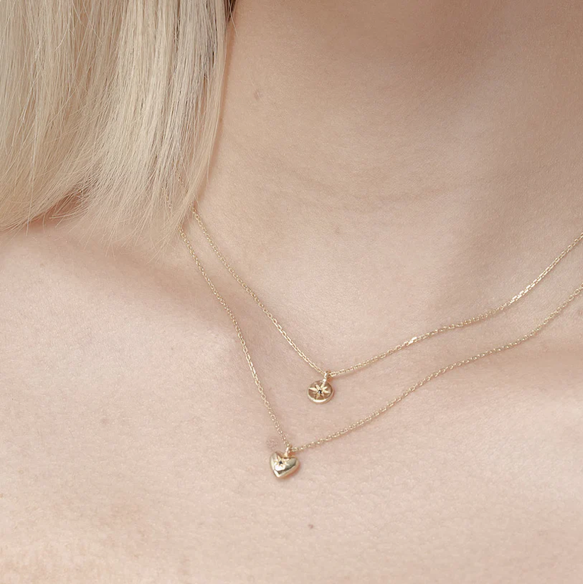 Petite North Star Necklace (Black Diamond/Silver)
