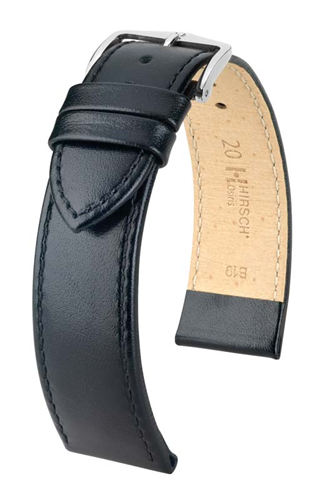 Osiris - 22mm Black Long Leather Watch Strap